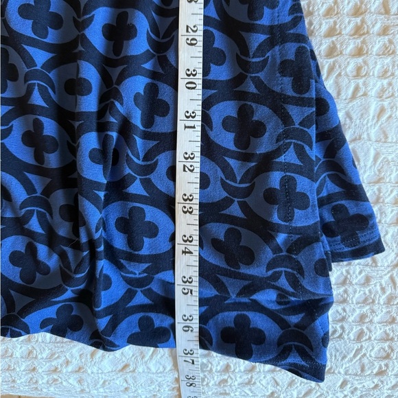 Boden Jersey Wrap Midi Dress Blue Black Print Long Sleeve Sz 6P - Picture 13 of 14